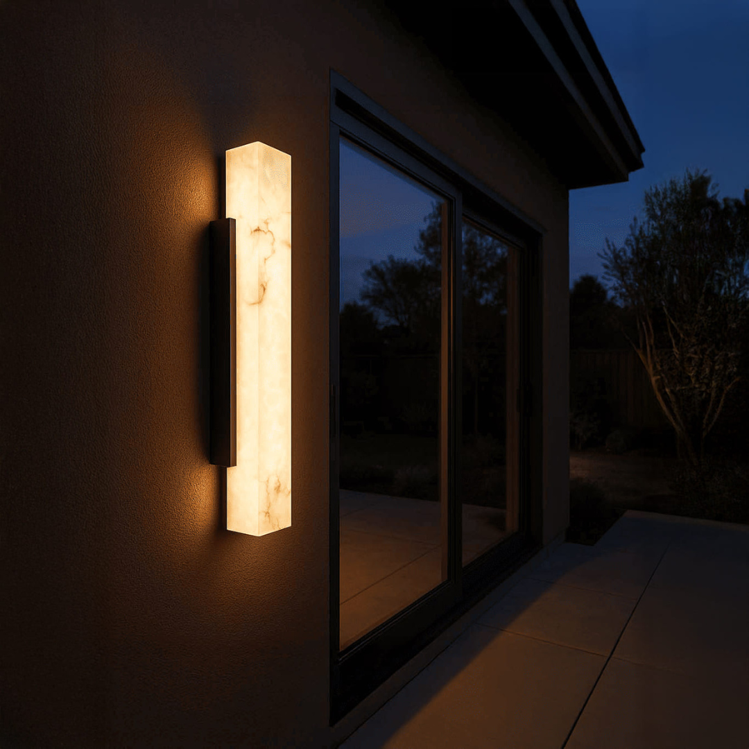 Robuuste LED Wandlamp Binnen/Buiten RVS Marmer IP65 Warm/Koud Wit