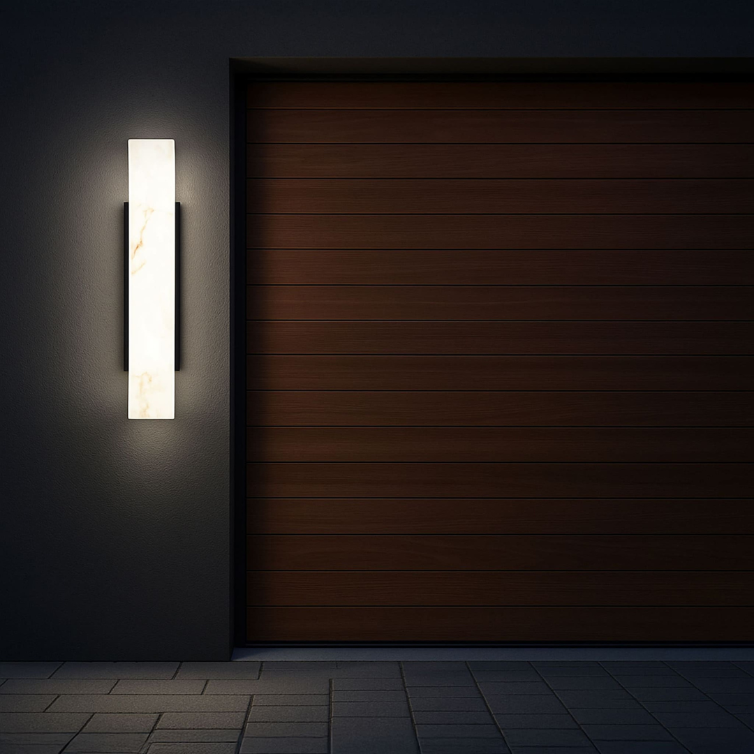 Robuuste LED Wandlamp Binnen/Buiten RVS Marmer IP65 Warm/Koud Wit