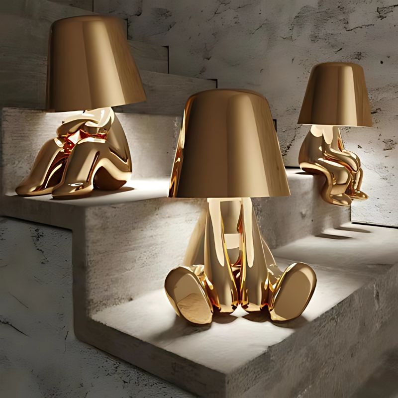 Gouden Tafellamp – Draadloos, Oplaadbaar, Modern Design