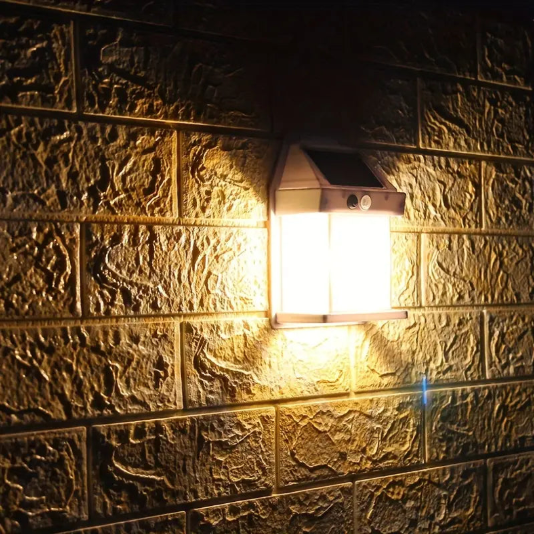 CasaLux Solar Wandlamp – Met Bewegingssensor & Waterdicht
