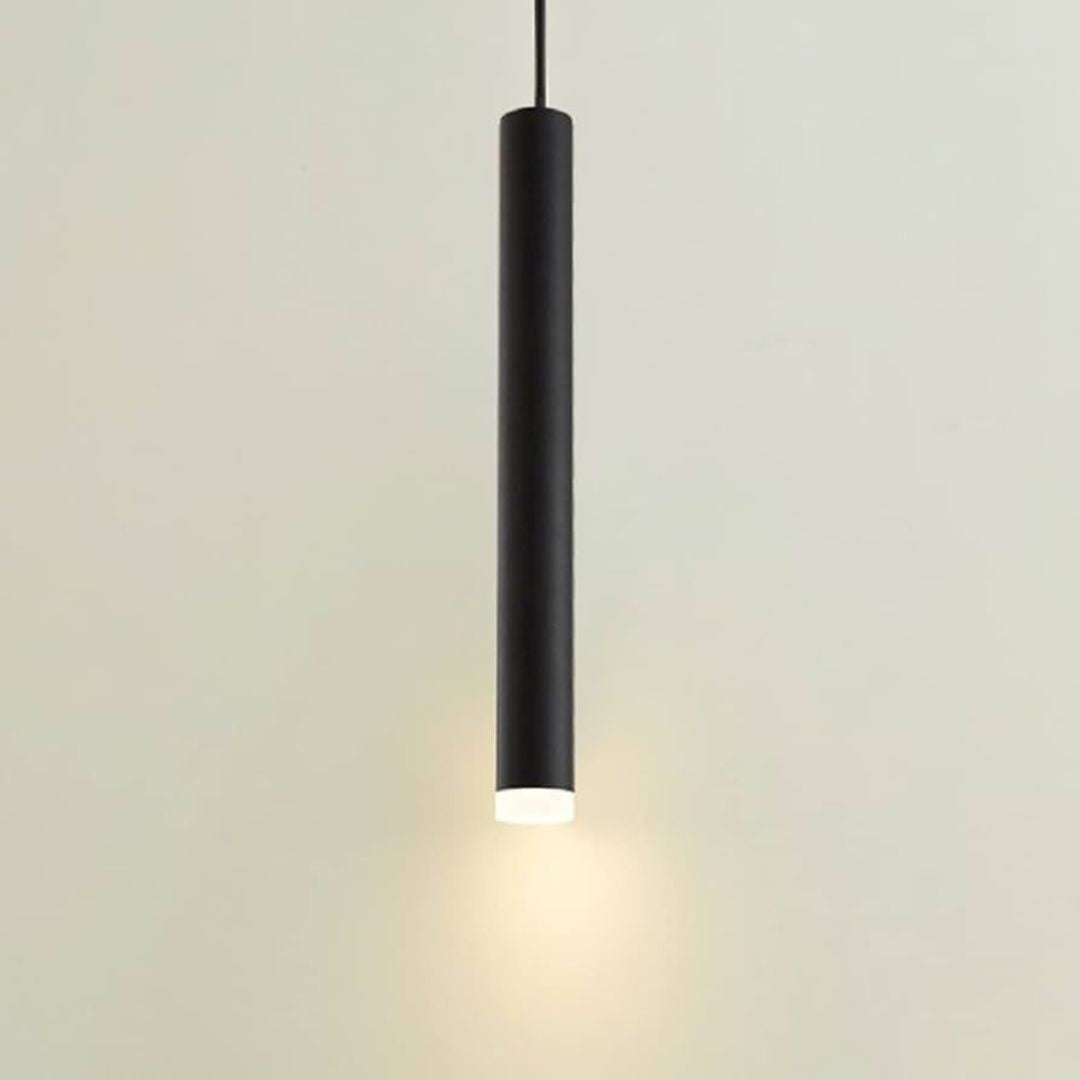 Minimalistische Zwarte Hanglamp voor Eettafel en Woonkamer – Flexibele Verlichting met Glas en Metaal
