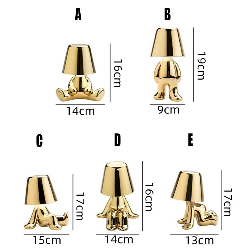 Gouden Tafellamp – Draadloos, Oplaadbaar, Modern Design