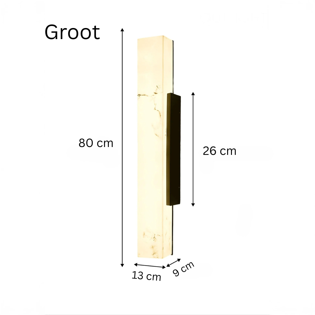 Robuuste LED Wandlamp Binnen/Buiten RVS Marmer IP65 Warm/Koud Wit