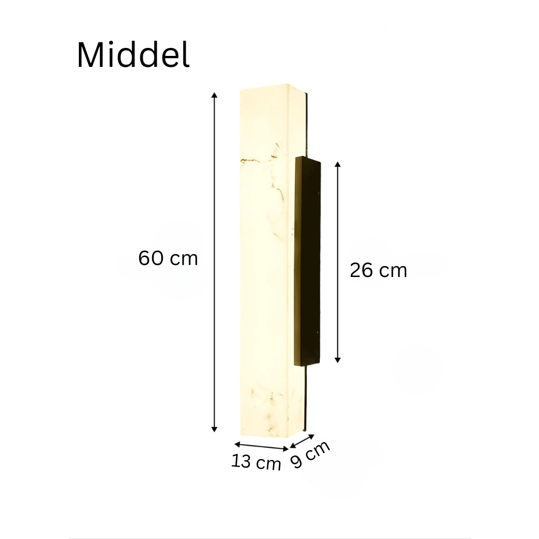 Robuuste LED Wandlamp Binnen/Buiten RVS Marmer IP65 Warm/Koud Wit