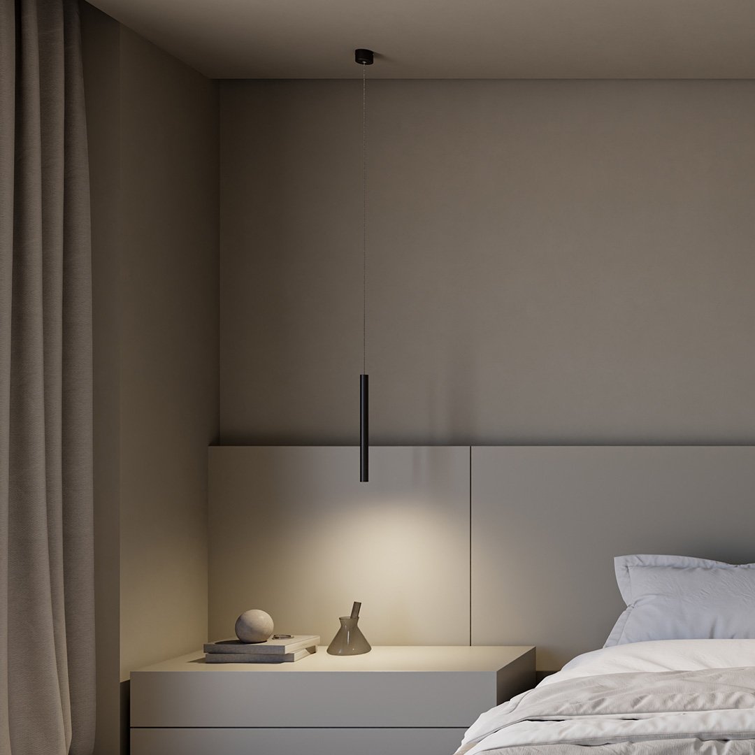 Variant image for Minimalistische Zwarte Hanglamp voor Eettafel en Woonkamer – Flexibele Verlichting met Glas en Metaal-1