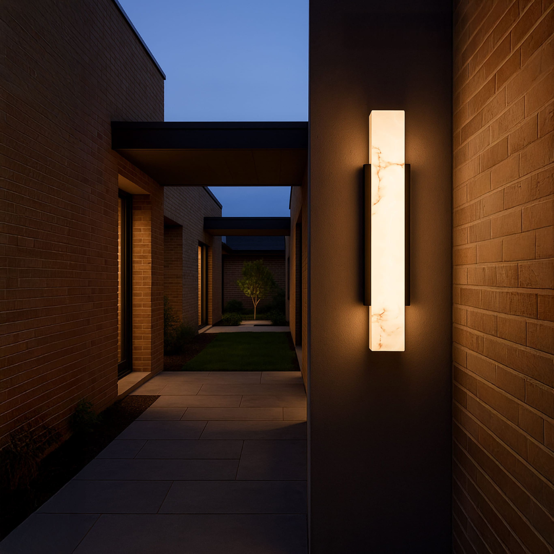 Robuuste LED Wandlamp Binnen/Buiten RVS Marmer IP65 Warm/Koud Wit