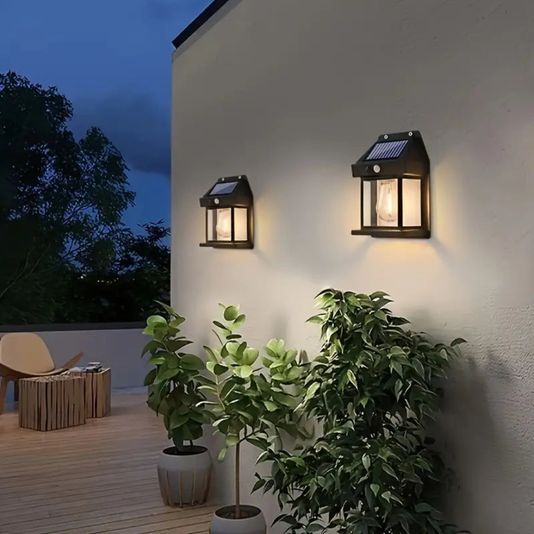 CasaLux Solar Wandlamp – Met Bewegingssensor & Waterdicht