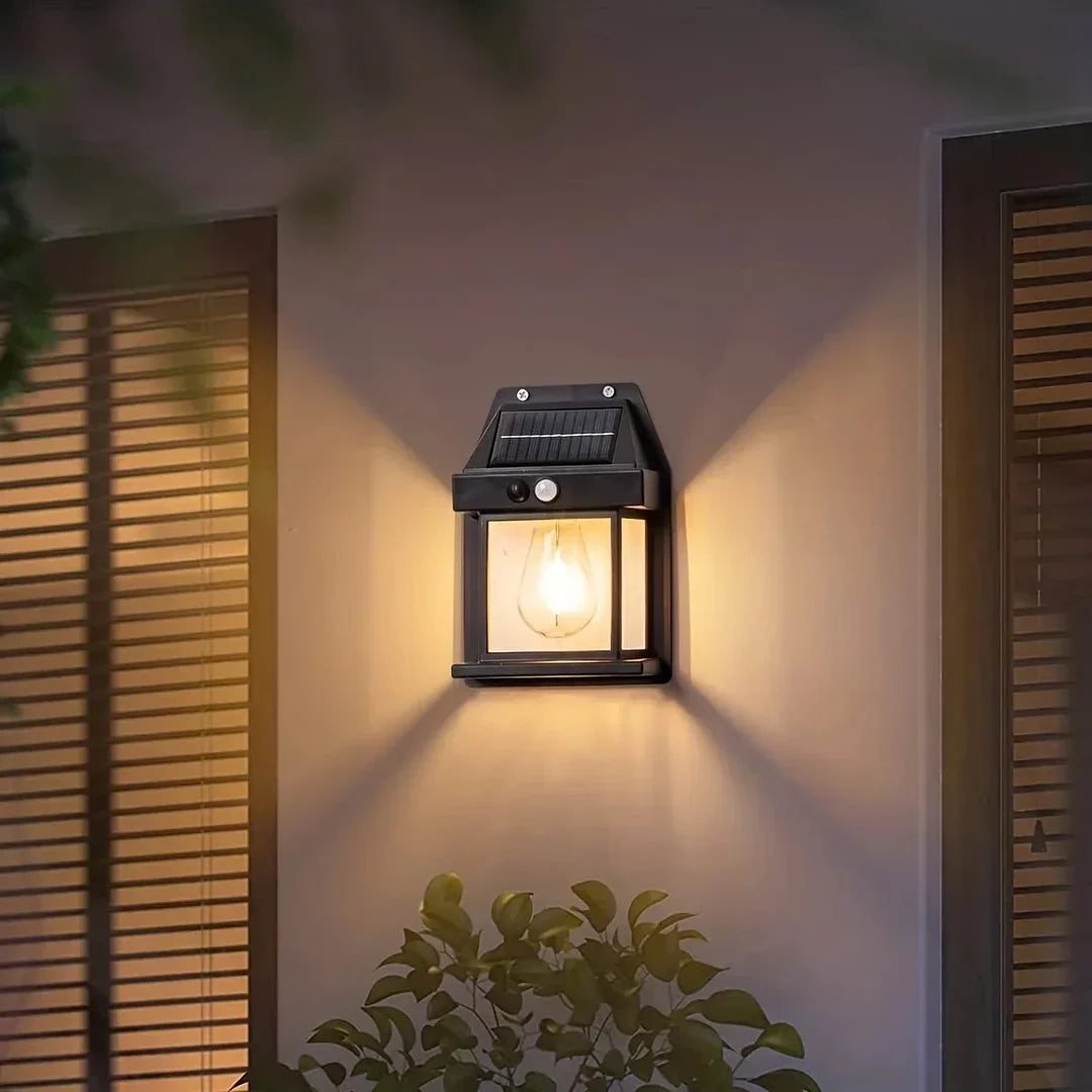 CasaLux Solar Wandlamp – Met Bewegingssensor & Waterdicht